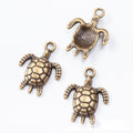Openwork Sea Turtle Charms in Two Antique Finishes view 5