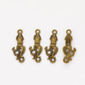 Small Curled Octopus Charm in 5 Metal Finishes for Jewelry Making view 7