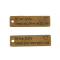 Drive Safe Quote Charm in 4 Metal Finishes for Jewelry Making view 6
