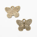 Striped Butterfly Metal Charms in 2 Pictured Finishes view 5