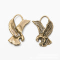 Flying Eagle Charm with Spread Wings in Two Antique Finishes view 4