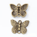 Antique Two-Loop Butterfly Metal Connector Charm Jewelry Component view 5