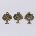 Leafy Tree Metal Pendant Charms in 8 Distinct Finishes view 7