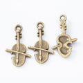 Bowed String Instrument Metal Charm in Four Finishes view 6
