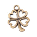 Openwork Four Leaf Clover Metal Charms in 4 Pictured Finishes view 6