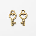 Heart Bow Key Metal Charms In Seven Finishes For Jewelry Making view 7