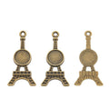 Eiffel Tower Metal Charms in Bronze Gold and Silver Tones view 6