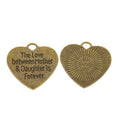 Mother And Daughter Forever Heart Metal Charm in 3 Finishes view 6