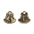 Double Christmas Bell Charms with Bows in Five Finishes view 6