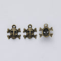 Skull and Crossbones Metal Charms in Two Finishes for Jewelry Making view 5