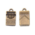 Crayons Box Antique Metal Charms In Two Finishes Jewelry Findings view 6