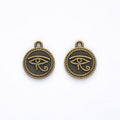 Eye of Horus Round Metal Charm in 3 Pictured Finishes view 6