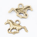 Running Horse Metal Charm in 6 Distinct Finishes for Jewelry Making view 7