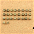 Square Alphabet Large Hole Metal Beads in Three Finishes view 6