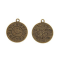 Sunshine Smiley Double Sided Round Charms in Four Finishes view 7