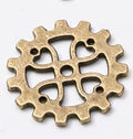 Lattice Gear Metal Charm in 5 Distinct Finishes for Jewelry Making view 6