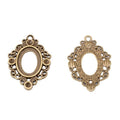 Ornate Oval Cabochon Setting In 2 Metal Finishes For Jewelry Making view 5
