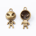 Alien Figure Charm In 3 Metal Finishes For Jewelry Making view 6
