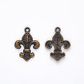 Fleur De Lis Metal Charms In Three Finishes For Jewelry Making view 6
