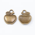 Apple Shaped Round Cabochon Bezel Charms in Two Finishes view 5