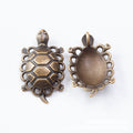 Lattice Shell Turtle Bezel Charms in Two Antique Finishes view 5