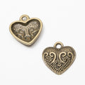 2-Finish Embossed Heart Metal Jewelry Components for Crafts view 5