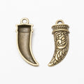 Curved Horn Charm in 2 Metal Finishes for Jewelry Making view 6