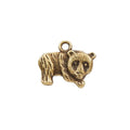 Walking Panda Charm in Antique Bronze and Silver Tone Metal view 5