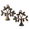 Stylized Tree Charms in Two Antique Metal Finishes view 5