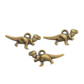 Small Running Dinosaur Charm Metal Jewelry Making Pieces view 5