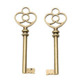 Heart-Top Skeleton Key Metal Charms in Seven Finishes view 6