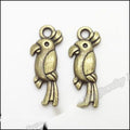 Antique Metal Long Tailed Bird Charm Pendant With Textured Detail, 2 Finishes view 5