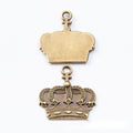 Crown Metal Charms in Two Antique Metal Finishes Jewelry Components view 4