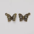 Open Wing Butterfly Metal Pendant Charms in 5 Distinct Finishes view 6