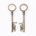 Love Word Key Metal Charms In Five Antique Finishes view 6