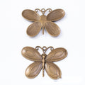 Large Layered Wing Butterfly Antique Metal Charms Jewelry Findings view 5