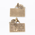 Vintage Clock Gear Charm in 2 Finishes for DIY Jewelry Making view 5