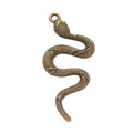 Curved Snake Charm Pendants in Five Metallic Finishes view 6