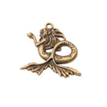 Mermaid-Shaped Detailed Metal Charm Pendants in 2 Finishes view 5