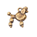 Sculpted Poodle Dog Metal Charms in Three Plated Finishes view 6