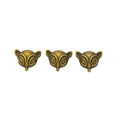 Fox Head Spacer Bead in 3 Metal Finishes for Jewelry Making view 6