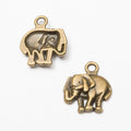 Walking Elephant Charms in Antique Bronze, Antique Silver view 5