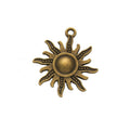Radiant Sun Metal Pendant Charms in 7 Distinct Finishes view 7