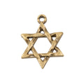 Open Star Of David Charm In Antique Bronze and Antique Silver Metal Finish view 5