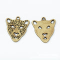 Openwork Leopard Head Charms in Two Antique Metal Finishes view 5