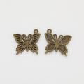 Layered Openwork Butterfly Charm in 2 Metal Finishes for Jewelry Making view 5