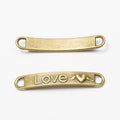 Curved Love and Heart Connector Bars in Three Metallic Finishes view 6