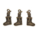 Detailed Christmas Stocking Charms in Bronze and Silver view 5