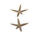 Textured Starfish Connector Charms in Three Finishes view 6
