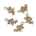 Vintage Style Metal Witch Figure Charm in 5 Metal Finishes view 6